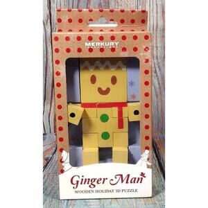 Merkury Ginger Man Wooden‎ Holiday 3D Puzzle